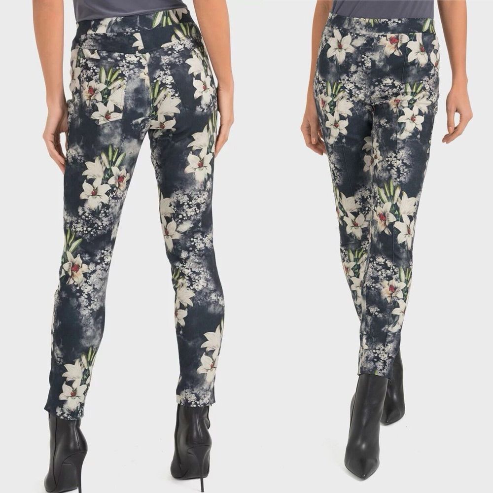 Joseph Ribkoff Multicolor Floral Printed Pants Sz 6